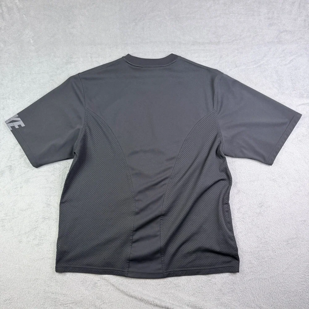 Nike Y2K Tag Mesh Panel Graphic Shirt Yellow Swoosh U6-SCP 117472 2005 XL Black